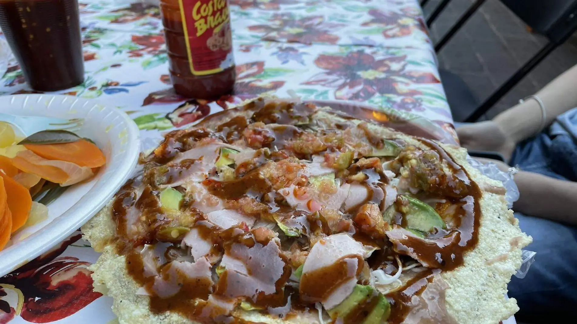 tostadas raspadas de Cotija